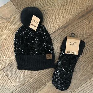 🖤C & C Black Hat and Glove Set 🖤